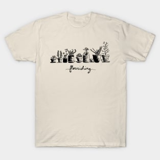 Flourishing (black and white) T-Shirt